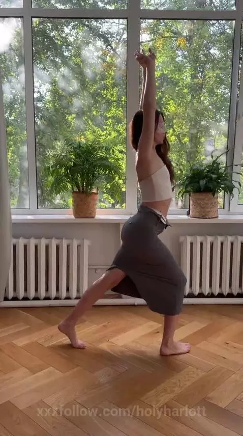 Home Goddess: Stretching in the Living Room in My Leggings by holyharlott