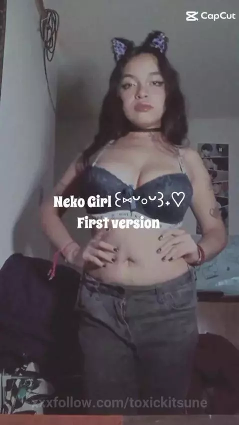 Neko Girl: First version! 🤍 New comeback on my Fansly page, ... by toxickitsune