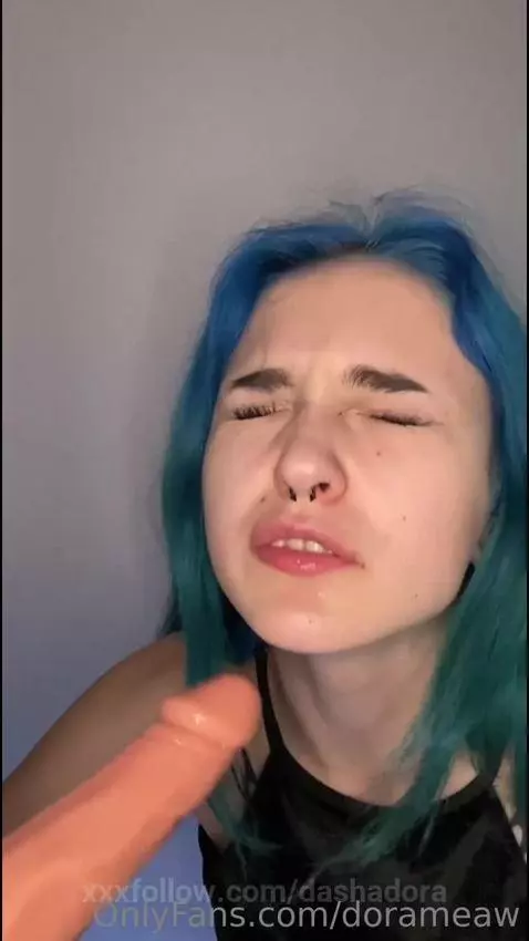 bluehair, blowjob, sloppyblowjob by dashadora