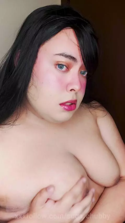 Side view, tongue out, chest on full display… tell me, where... by sugarchubby