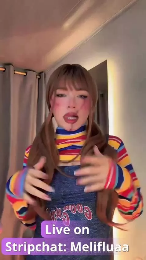 I’m live now! Dressed as naughty Chucky and ready to play… d... by melifluaa