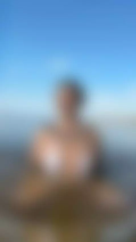 18+ Tattooed babe's huge wet tits in lake splash. by bettybong