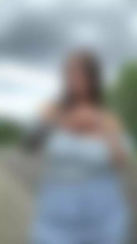 18+ Tattooed hottie bares huge tits and round ass outdoors. by bettybong