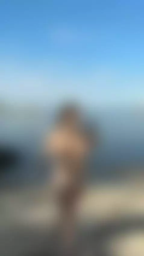 18+ Tattooed babe's big nude tits and juicy ass on beach. by bettybong