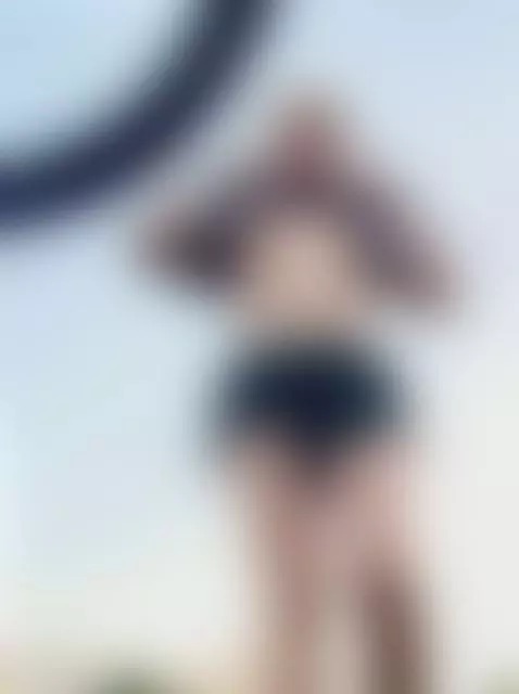 18+ Blonde flashing perky small tits in sexy shorts. by crazylexi