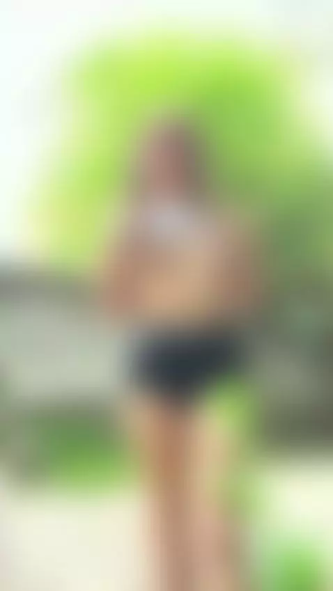 18+ Topless blonde with perky tits and sexy shorts. by crazylexi