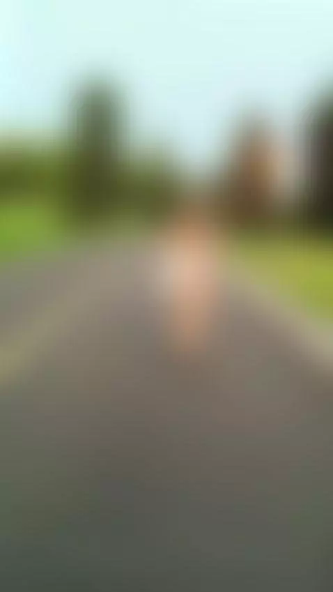 18+ Topless blonde's perky tits and bare ass flash outdoors. by crazylexi