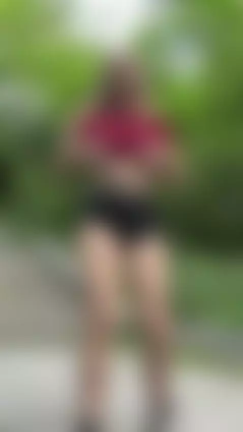 18+ Sexy blonde lifts top for perky tits, teases ass in shor... by crazylexi