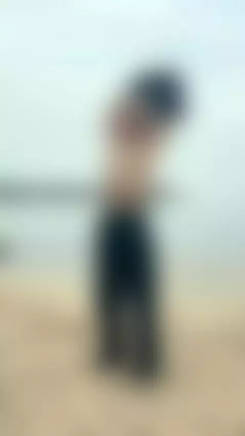 18+ Topless blonde's small nude tits on beach. by crazylexi