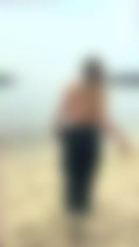 18+ Blonde topless tease: perky tits, red thong ass on foggy... by crazylexi