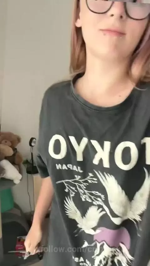 18+ Pink-haired cutie flaunts small nude tits and tight ass. by crazylexi