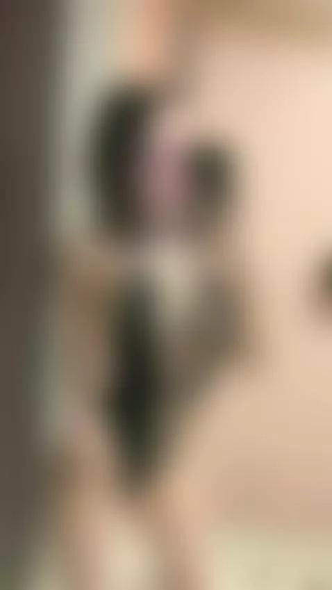 18+ Sexy brunette teasing perky tits in sheer black mesh. by karawaves