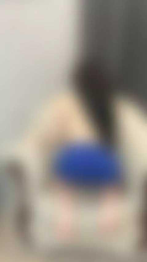 18+ Sexy nude back and juicy ass in blue thong. by karawaves