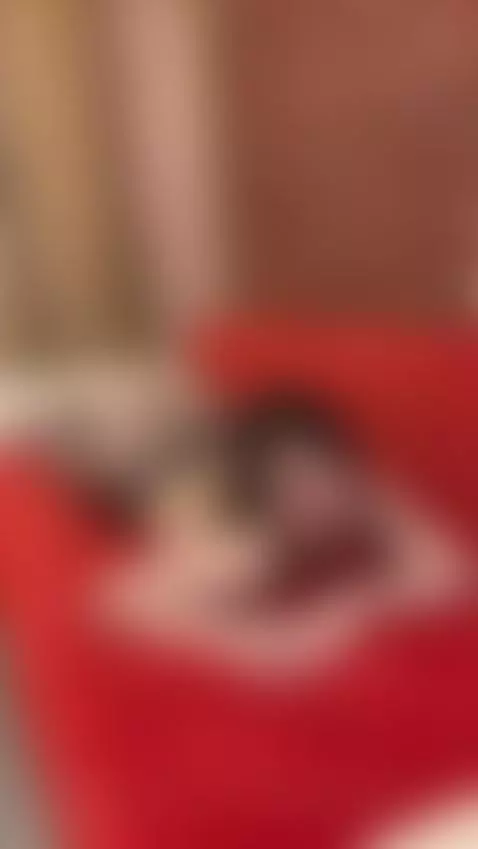 18+ Sexy nude ass in fishnets, topless tease on red couch. by karawaves