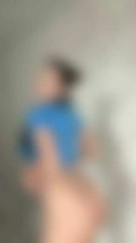 18+ Busty babe's big tits and juicy ass in sexy blue thong. by bustyyemma