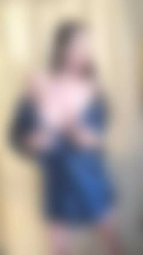 18+ Busty babe's huge tits bursting from satin robe. by bustyyemma