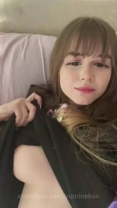 18+ Bangs babe flashes perky nude tits. by yuminekoo