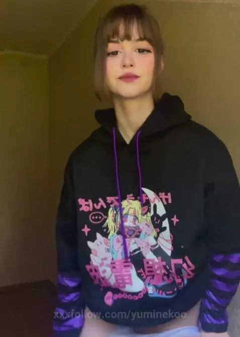 18+ Cute nude girl flashing perky tits and round ass. by yuminekoo