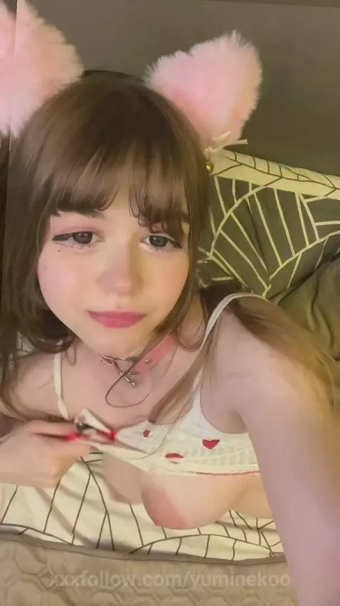 18+ Cute fox ears, perky nude tits exposed. by yuminekoo