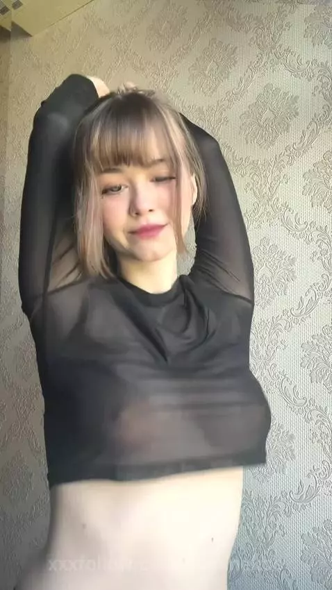 18+ Sheer top exposing perky small tits & sexy slim curves. by yuminekoo