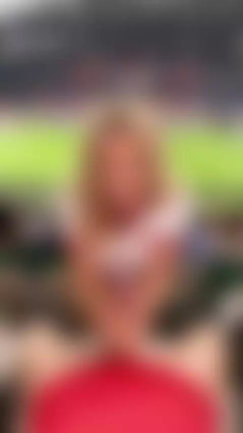 Blonde soccer fan jerks him off in the stadium stands by camsoda-ai