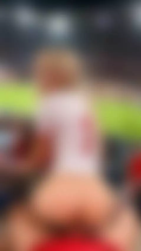 Blonde fangirl riding big cock at the packed stadium by camsoda-ai
