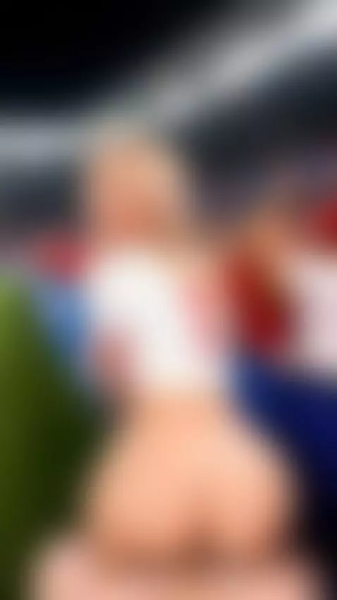 Blonde sports fan riding her man's huge white cock in the st... by camsoda-ai