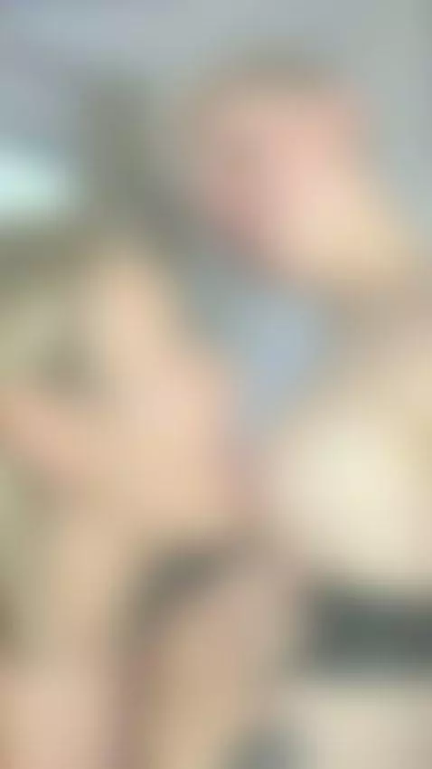 18+ Blonde licks sexy tits in leather harness. by roseivy