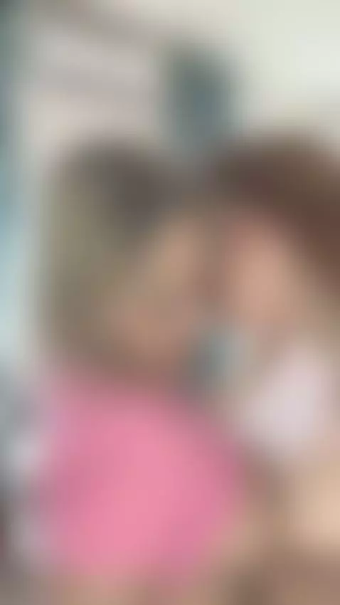 18+ Blonde & redhead kissing, tits exposed, sexy embrace. by roseivy