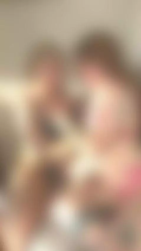 18+ Sexy blonde groping tattooed redhead's tits in lingerie. by roseivy