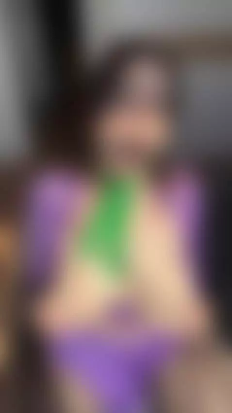 Pawg girl with ball gag holding her heavy breast. Want the f... by marinettevip