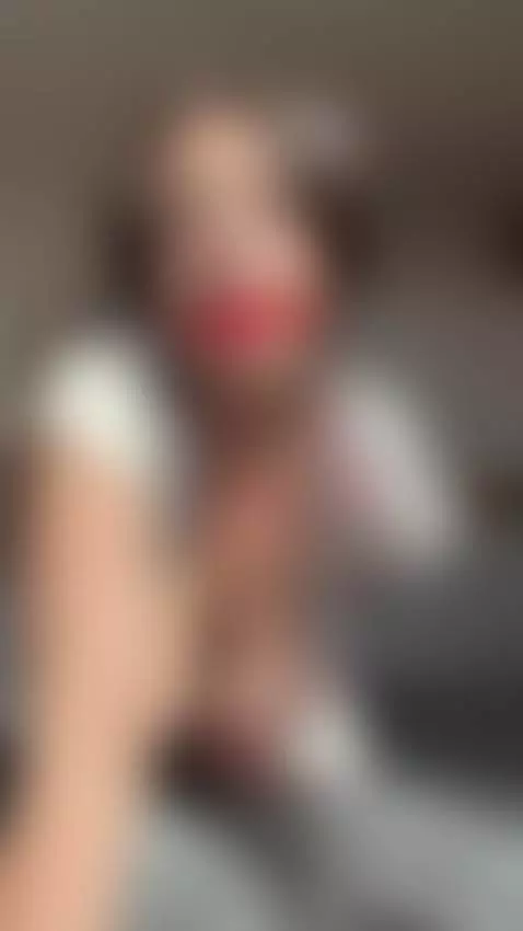 BBW beauty nurse with red gag and oily big tits. Onlyfans by marinettevip