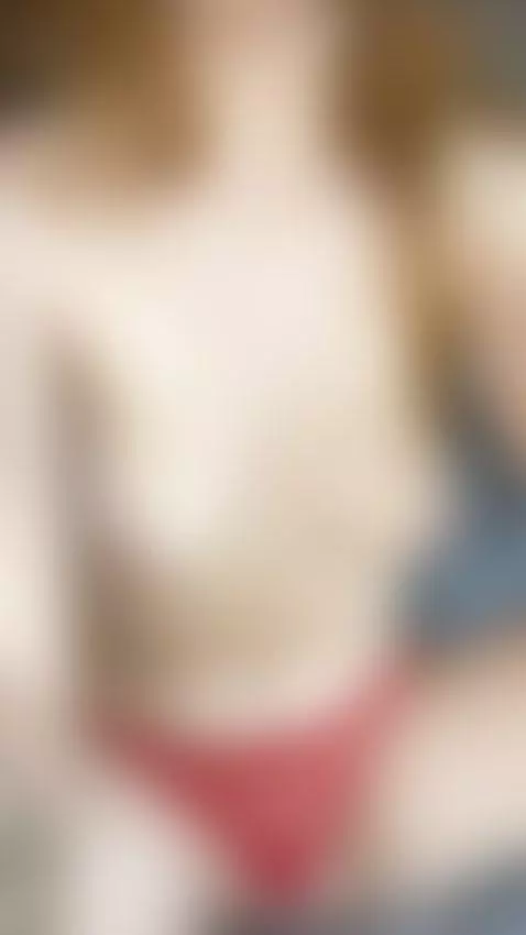 18+ Redhead's perky nude tits and lace panties teased wide. by ravelilyxo