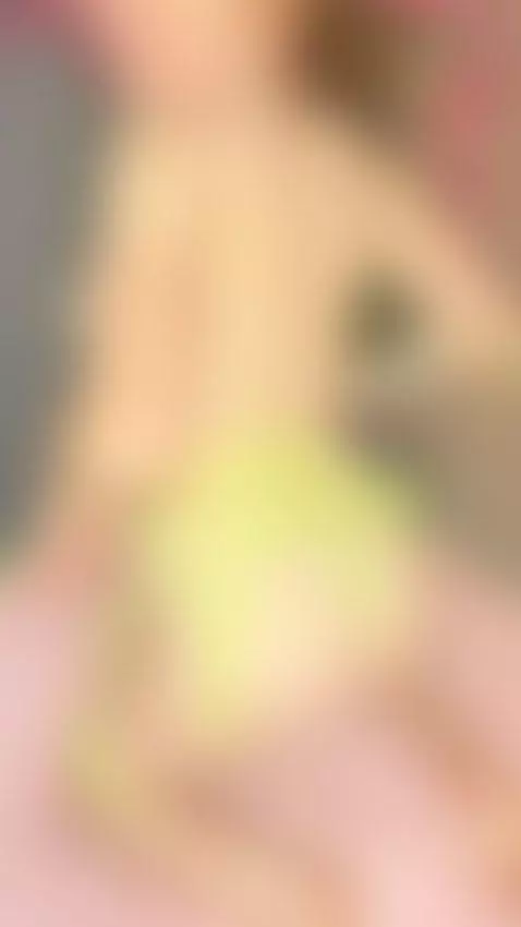 18+ Sexy pale ass framed in sheer yellow straps, nude tease. by ravelilyxo