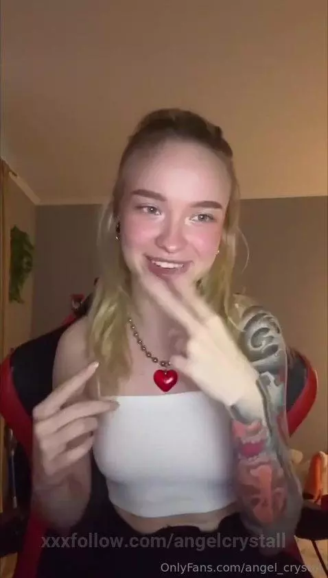 Shy girl talking about her work by angelcrystall