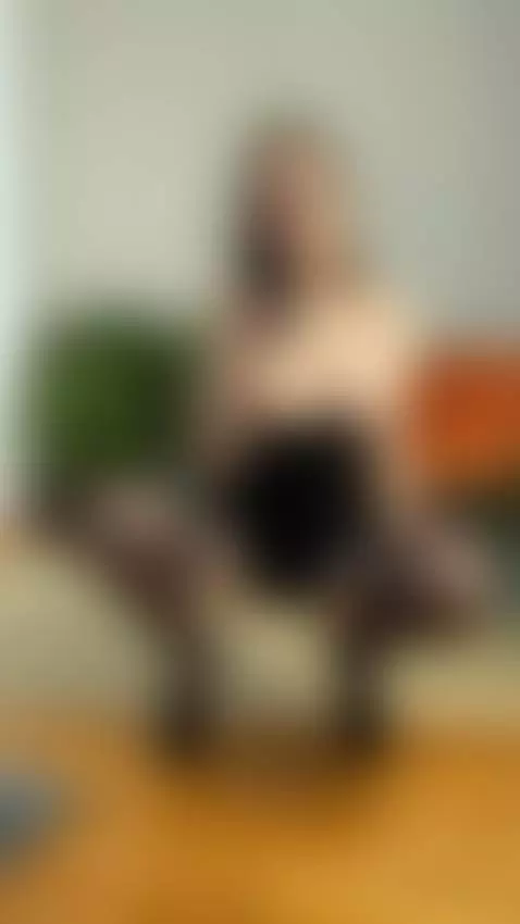 MILF wears high heels and stockings without panties by juliamilf