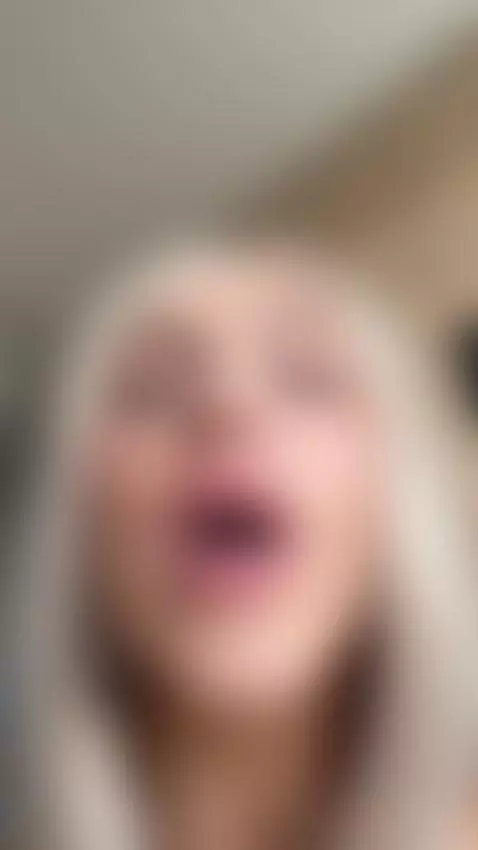 Blonde beauty opens wide teasing for the camera by alexagreyforyou