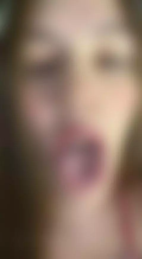 tongue out with spittle by annelisehansen