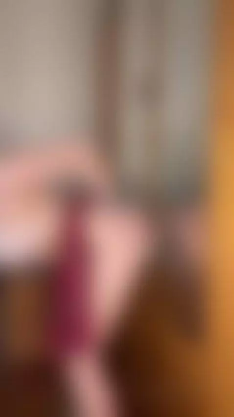 Bends over in a plaid skirt and holds her ass while a clear ... by emmyelfie