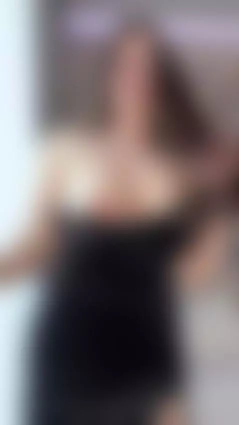 Black dress slips down and soft heavy tits bounce free in on... by emmyelfie