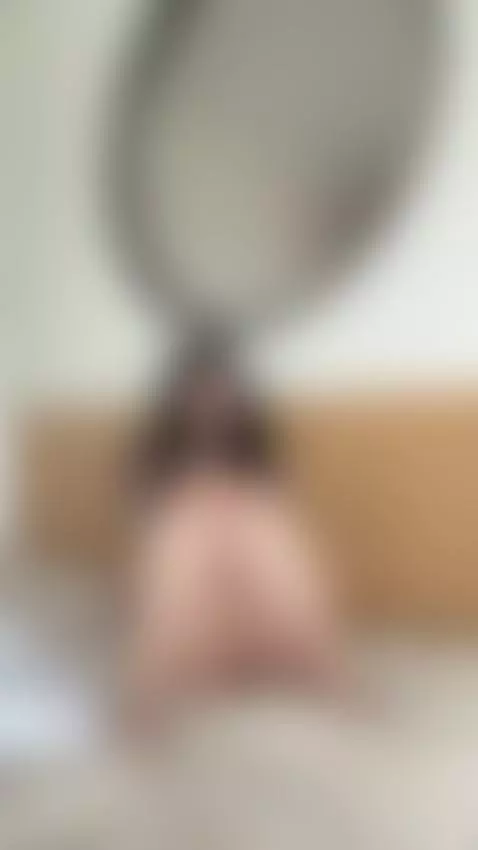 Tattooed brunette on the bed, fully bare… kitty on display 😈 by evyblue