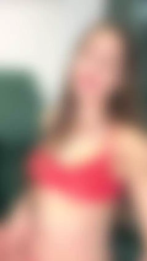 18+ Exotic beauty in sheer red bra, teasing perky tits and c... by esthergrace23