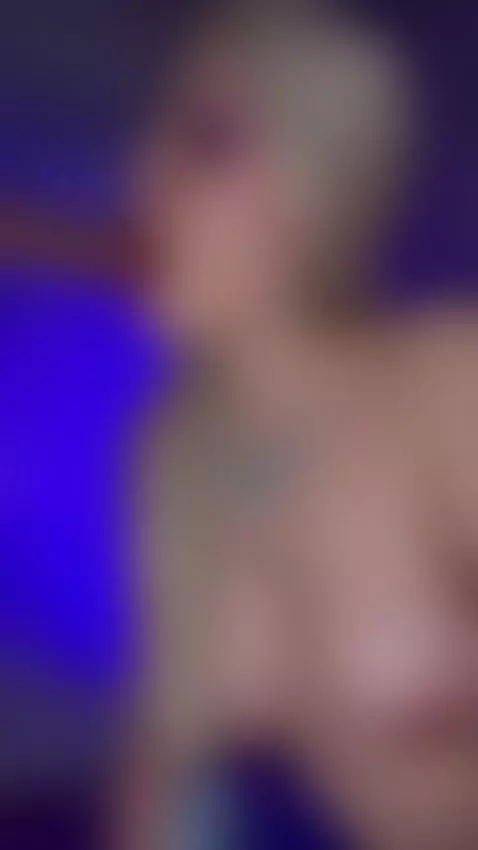 Blonde slut swallows cock deep with tongue out 🫦 by missfrogg