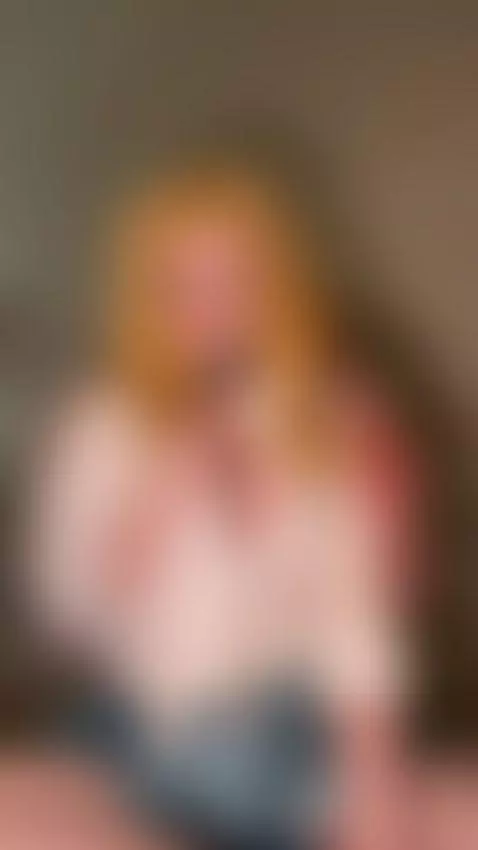 Blonde girl tugs her shirt open slow with one hand 😘 by missfrogg