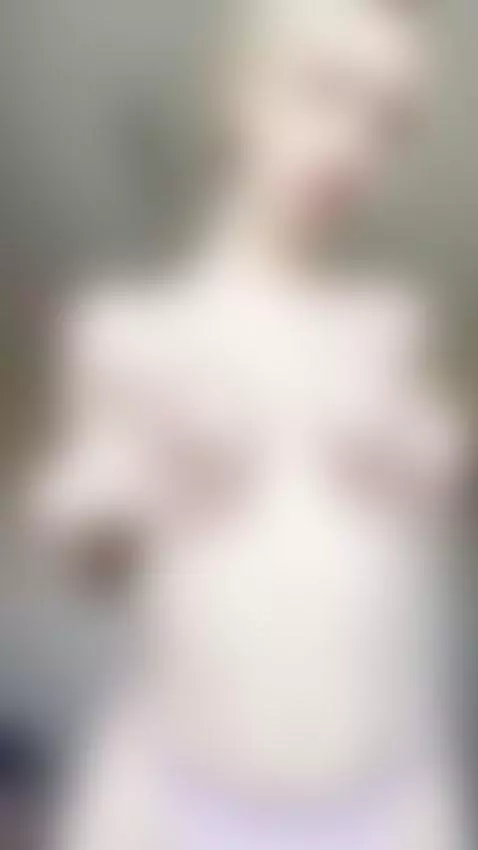 Blonde girl squeezes tits while moaning loud by sanderslina
