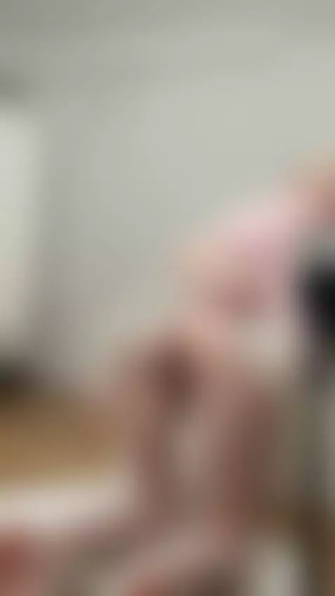 Blonde girl kneels on rug with skirt hiked up 😈 by sanderslina