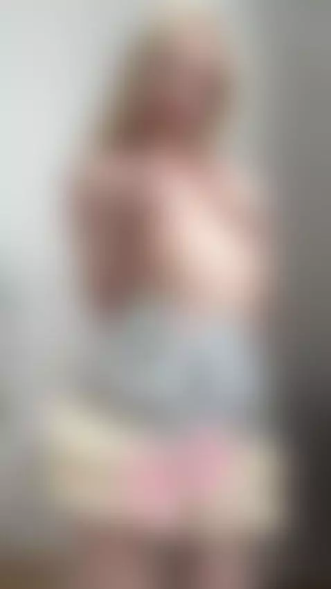 Blonde teases her tits while staring right at you 💘 by sanderslina
