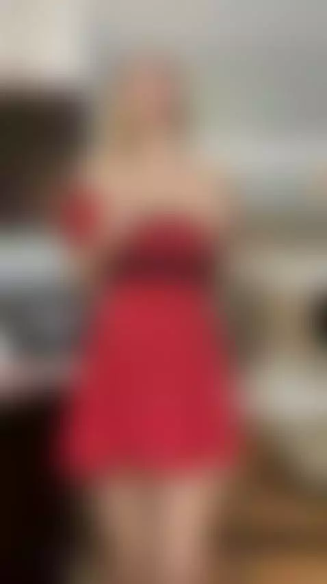 🔥 Hot red lingerie tease by blonde by callme-hotkris