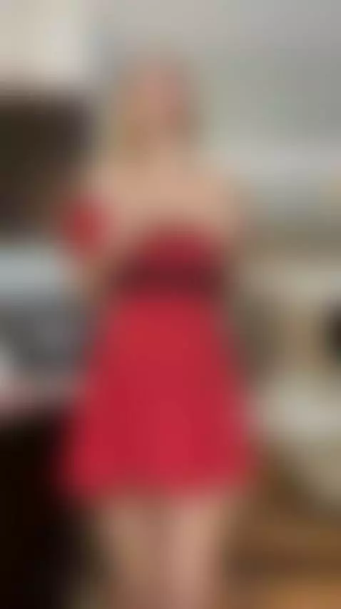 🔥 Hot red lingerie tease by blonde by callme-hotkris