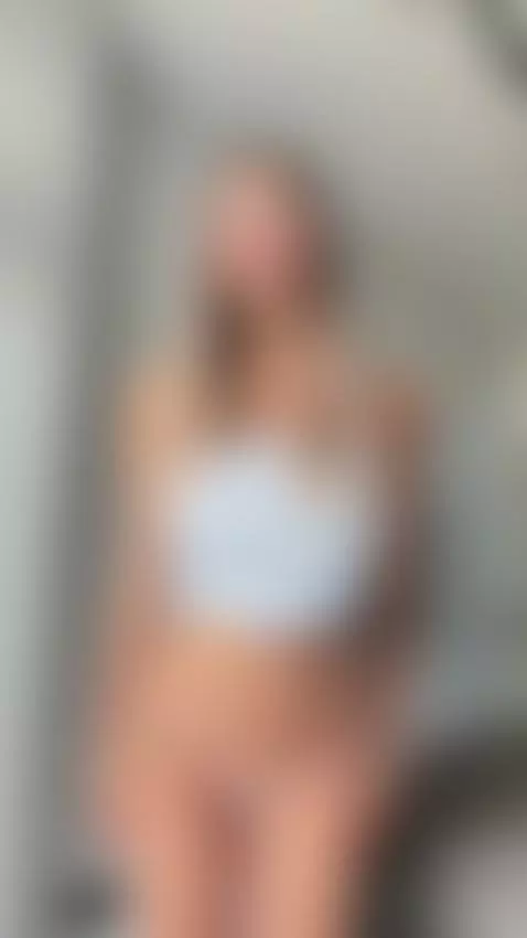 Tempting girl with striped top and smooth bare pussy looking... by katealurer